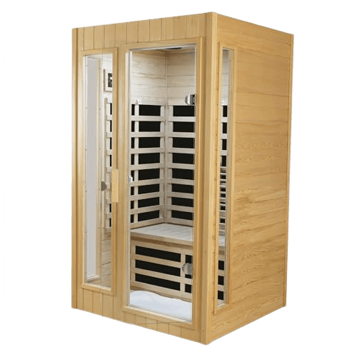 Kanlanth 2 Person Sauna with Side Glass Window